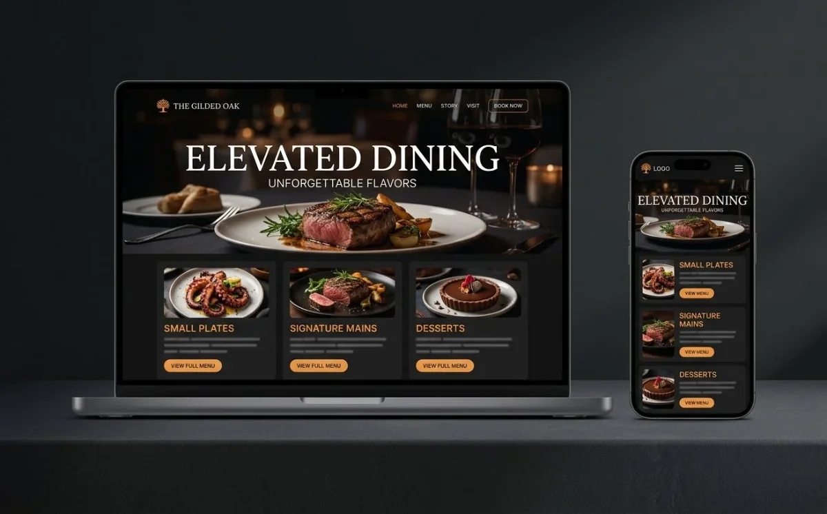 The Gilded Oak Restaurant Website